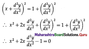Maharashtra Board 12th Maths Solutions Chapter 6 Differential Equations Ex 6.1 (x)