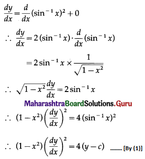 Maharashtra Board 12th Maths Solutions Chapter 6 Differential Equations Ex 6.3 Q1 (ii)