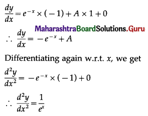 Maharashtra Board 12th Maths Solutions Chapter 6 Differential Equations Ex 6.3 Q1 (iii)