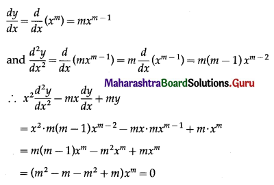 Maharashtra Board 12th Maths Solutions Chapter 6 Differential Equations Ex 6.3 Q1 (iv)
