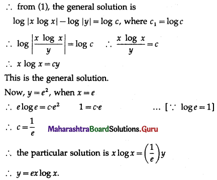 Maharashtra Board 12th Maths Solutions Chapter 6 Differential Equations Ex 6.3 Q3 (iii).1