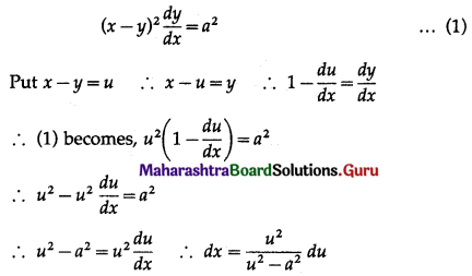 Maharashtra Board 12th Maths Solutions Chapter 6 Differential Equations Ex 6.3 Q4 (ii)