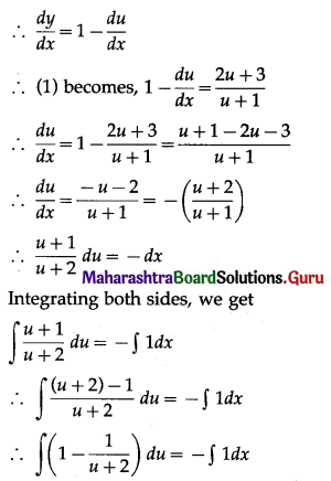 Maharashtra Board 12th Maths Solutions Chapter 6 Differential Equations Ex 6.3 Q4 (v)