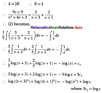 Maharashtra Board 12th Maths Solutions Chapter 6 Differential Equations Ex 6.4 Q13.1