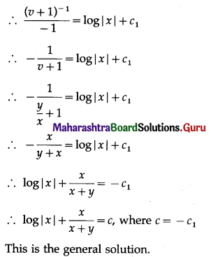Maharashtra Board 12th Maths Solutions Chapter 6 Differential Equations Ex 6.4 Q14.1