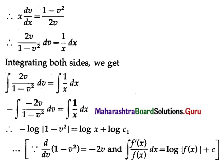 Maharashtra Board 12th Maths Solutions Chapter 6 Differential Equations Ex 6.4 Q2.1