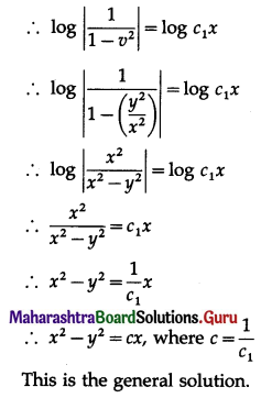 Maharashtra Board 12th Maths Solutions Chapter 6 Differential Equations Ex 6.4 Q2.2