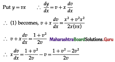 Maharashtra Board 12th Maths Solutions Chapter 6 Differential Equations Ex 6.4 Q2