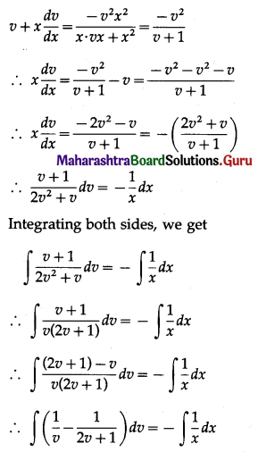 Maharashtra Board 12th Maths Solutions Chapter 6 Differential Equations Ex 6.4 Q4