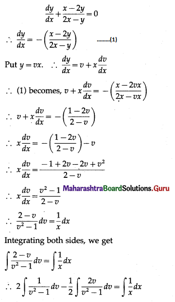 Maharashtra Board 12th Maths Solutions Chapter 6 Differential Equations Ex 6.4 Q6