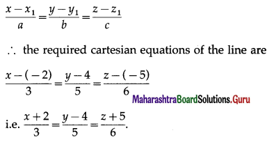 Maharashtra Board 12th Maths Solutions Chapter 6 Line and Plane Miscellaneous Exercise 6A 1