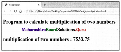 Maharashtra Board Class 11 Information Technology Important Questions Chapter 3 Impressive Web Designing 8B Q1