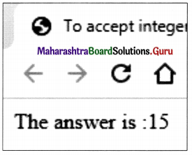 Maharashtra Board Class 11 Information Technology Practicals Skill Set 3 Client Side Scripting (JavaScript) SOP 1.1