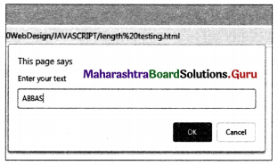 Maharashtra Board Class 11 Information Technology Practicals Skill Set 3 Client Side Scripting (JavaScript) SOP 3.3