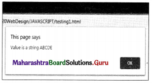 Maharashtra Board Class 11 Information Technology Practicals Skill Set 3 Client Side Scripting (JavaScript) SOP 4.2