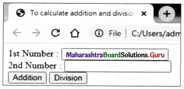 Maharashtra Board Class 11 Information Technology Practicals Skill Set 3 Client Side Scripting (JavaScript) SOP 4.3