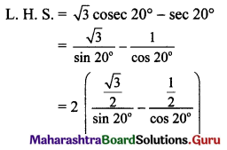 Maharashtra Board 11th Maths Solutions Chapter 3 Trigonometry - II Miscellaneous Exercise 3 II Q30