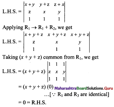 Maharashtra Board 11th Maths Solutions Chapter 4 Determinants and Matrices Miscellaneous Exercise 4(A) II Q6