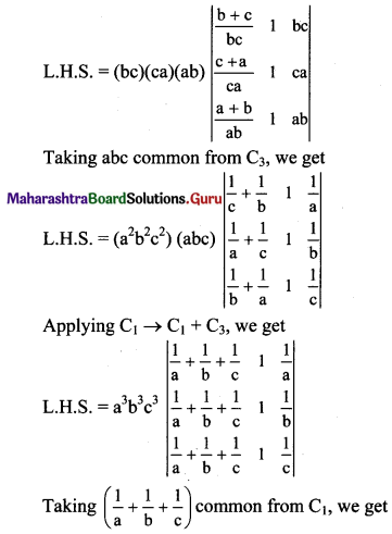 Maharashtra Board 11th Maths Solutions Chapter 4 Determinants and Matrices Miscellaneous Exercise 4(A) II Q7.2