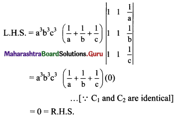 Maharashtra Board 11th Maths Solutions Chapter 4 Determinants and Matrices Miscellaneous Exercise 4(A) II Q7.3
