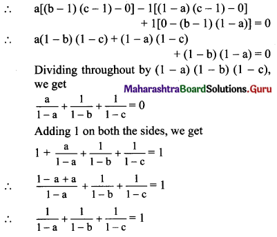 Maharashtra Board 11th Maths Solutions Chapter 4 Determinants and Matrices Miscellaneous Exercise 4(A) II Q8.1