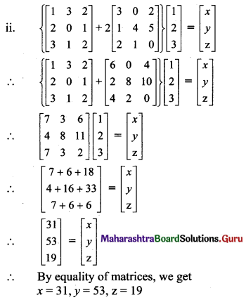 Maharashtra Board 11th Maths Solutions Chapter 4 Determinants and Matrices Miscellaneous Exercise 4(B) II Q20.2