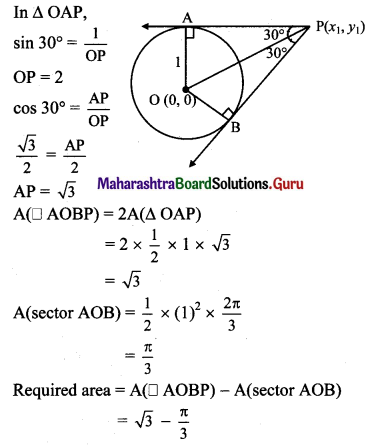 Maharashtra Board 11th Maths Solutions Chapter 6 Circle Miscellaneous Exercise 6 I Q9