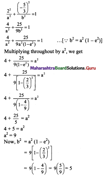 Maharashtra Board 11th Maths Solutions Chapter 7 Conic Sections Ex 7.2 Q2 (ix)