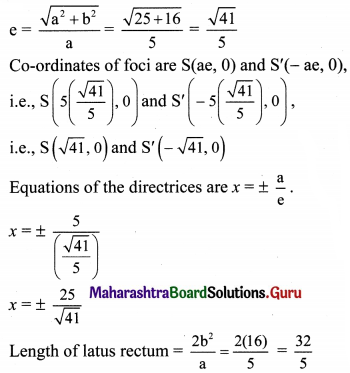 Maharashtra Board 11th Maths Solutions Chapter 7 Conic Sections Ex 7.3 Q1 (i)