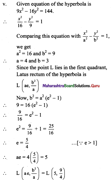 Maharashtra Board 11th Maths Solutions Chapter 7 Conic Sections Ex 7.3 Q6.6