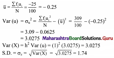 Maharashtra Board 11th Maths Solutions Chapter 8 Measures of Dispersion Ex 8.2 Q5.2