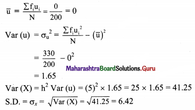 Maharashtra Board 11th Maths Solutions Chapter 8 Measures of Dispersion Ex 8.2 Q7.2