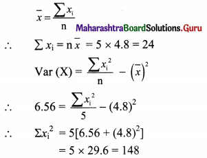Maharashtra Board 11th Maths Solutions Chapter 8 Measures of Dispersion Ex 8.2 Q8