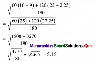 Maharashtra Board 11th Maths Solutions Chapter 8 Measures of Dispersion Ex 8.3 Q1.1
