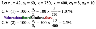 Maharashtra Board 11th Maths Solutions Chapter 8 Measures of Dispersion Ex 8.3 Q7