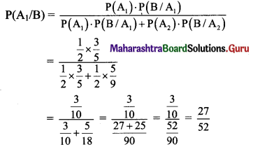 Maharashtra Board 11th Maths Solutions Chapter 9 Probability Ex 9.4 Q2