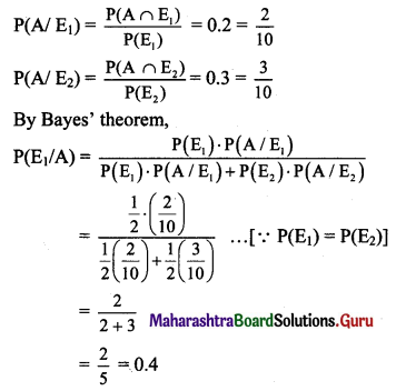 Maharashtra Board 11th Maths Solutions Chapter 9 Probability Ex 9.4 Q4