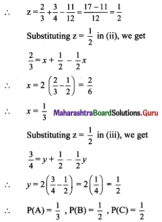 Maharashtra Board 11th Maths Solutions Chapter 9 Probability Miscellaneous Exercise 9 II Q16