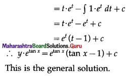 Maharashtra Board 12th Maths Solutions Chapter 6 Differential Equations Ex 6.5 Q1 (ii).1