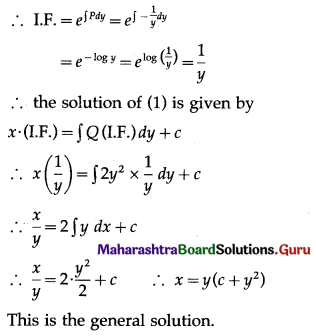 Maharashtra Board 12th Maths Solutions Chapter 6 Differential Equations Ex 6.5 Q1 (iii).1