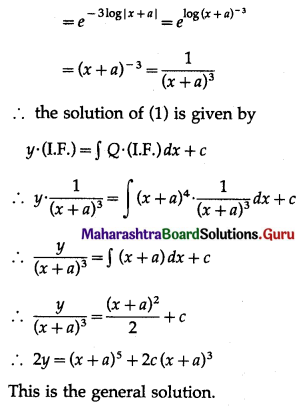 Maharashtra Board 12th Maths Solutions Chapter 6 Differential Equations Ex 6.5 Q1 (vii).1