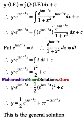 Maharashtra Board 12th Maths Solutions Chapter 6 Differential Equations Ex 6.5 Q1 (xi).1