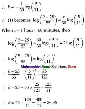 Maharashtra Board 12th Maths Solutions Chapter 6 Differential Equations Ex 6.6 Q3.1