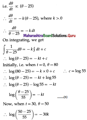 Maharashtra Board 12th Maths Solutions Chapter 6 Differential Equations Ex 6.6 Q3