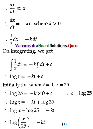 Maharashtra Board 12th Maths Solutions Chapter 6 Differential Equations Ex 6.6 Q6