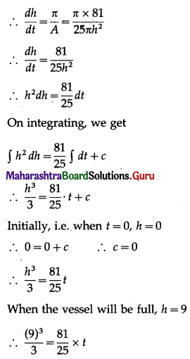 Maharashtra Board 12th Maths Solutions Chapter 6 Differential Equations Ex 6.6 Q9.1