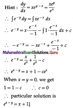 Maharashtra Board 12th Maths Solutions Chapter 6 Differential Equations Miscellaneous Exercise 6 I Q12