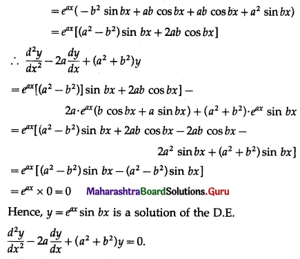 Maharashtra Board 12th Maths Solutions Chapter 6 Differential Equations Miscellaneous Exercise 6 II Q2 (ii).1