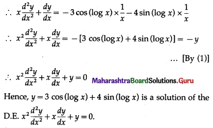 Maharashtra Board 12th Maths Solutions Chapter 6 Differential Equations Miscellaneous Exercise 6 II Q2 (iii).1