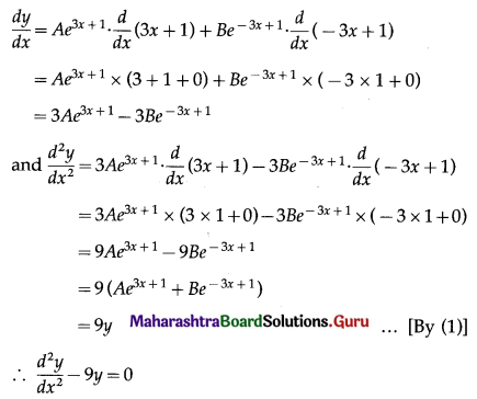 Maharashtra Board 12th Maths Solutions Chapter 6 Differential Equations Miscellaneous Exercise 6 II Q3 (v)